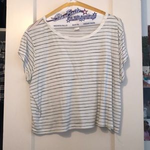 Striped boxy tee